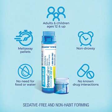 Boiron StressCalm On The Go for Relief of Stress, Anxiousness, Nervousness, Irritability, and Fatigue, 80 Count (Pack of 2)