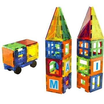 Mag Genius Magnet Tiles - Educational Magnetic Building Blocks