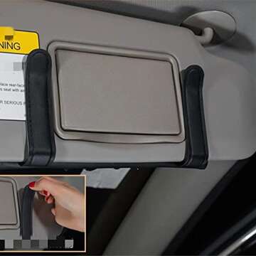 cocaNbutter Bling Car Tissue Holder for Car Mask Holder for Car Visor Tissue Holder for Car Leather Crystals Sun Visor Napkin Holder Tissue Case Holder for Car, Vehicle (Black)