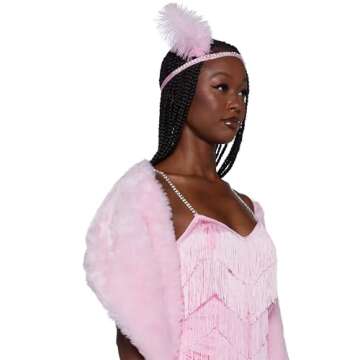 Dolls Kill Vintage Flapper Costume - Roaring 20s Pink Dress Outfit by Trickz N' Treatz - Medium