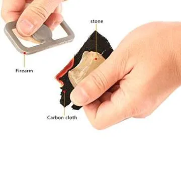 Useful Emergency Fire Starter Metal -Outdoor Camping Hiking Instant Survival Flint -Safety Durable Accessory -Camping Emergency Gear Carbon Steel Fire Striker(Without Stone)