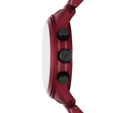 Michael Kors Runway Chronograph Red Stainless Steel Men's Watch (Model: MK9148)