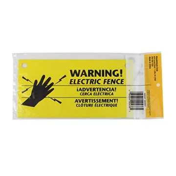 Zareba WS3 Electric Fence Warning Signs – High Visibility Pack