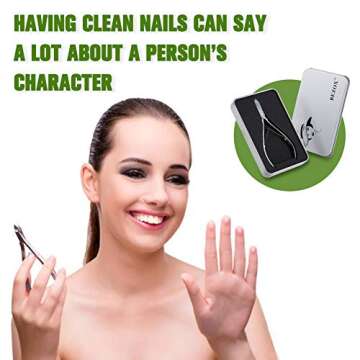 BEZOX Cuticle Clippers - Stainless Steel Professional Cuticle Cutter Cuticle Trimmers - Full Jaw Manicure Hangnail Clipper (6mm Jaw)