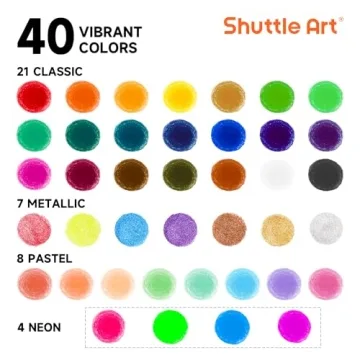 Shuttle Art Tempera Paint Sticks - 40 Colors for Kids