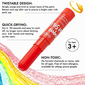 Shuttle Art Tempera Paint Sticks - 40 Colors for Kids