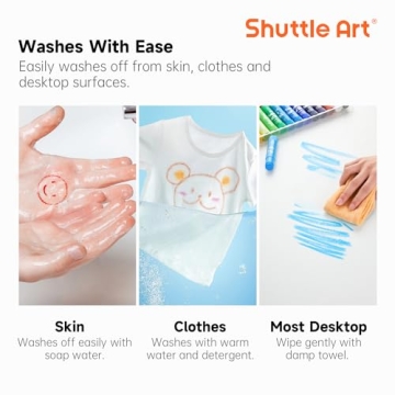 Shuttle Art Tempera Paint Sticks - 40 Colors for Kids