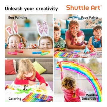 Shuttle Art Tempera Paint Sticks - 40 Colors for Kids