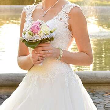 Lavencious Round Shape Rhinestones Thin 3 Rows Elastic Stretch Bracelet Party Jewelry for Women 7"(Gold AB)