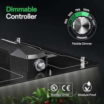 VIVOSUN VS1000 LED Grow Light with Samsung LM301 Diodes & Sosen Driver Dimmable Lights Sunlike Full Spectrum for Indoor Plants Seedling Veg and Bloom Plant Grow Lamps for 2x2/3x3 Grow Tent