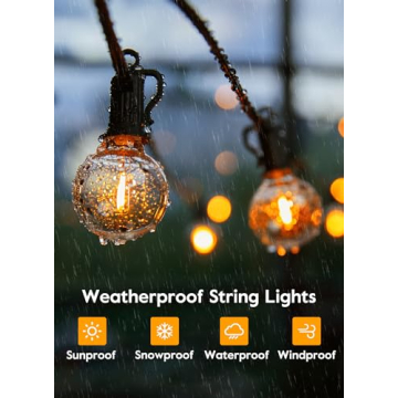 Brightown G40 LED Light Bulbs - 25 Pack for Indoor Outdoor Use