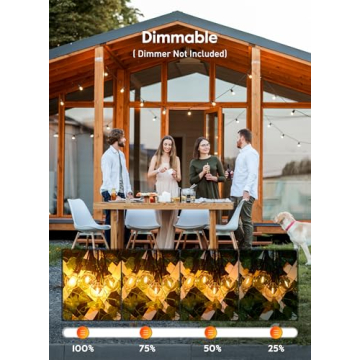 Brightown G40 LED Light Bulbs - 25 Pack for Indoor Outdoor Use