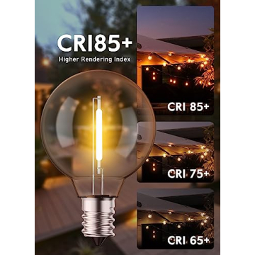 Brightown G40 LED Light Bulbs - 25 Pack for Indoor Outdoor Use