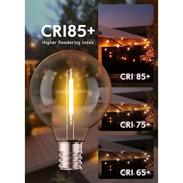 Brightown G40 LED Light Bulbs - 25 Pack for Indoor Outdoor Use