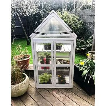 Kitchen Joy Mini Greenhouse Kit - Outdoor Plant Stand, Small Green House, Plant Stand Indoor, Green Houses for Outside, Indoor Garden & Patio Accessories Indoor Greenhouse, Tiered Plant Stand