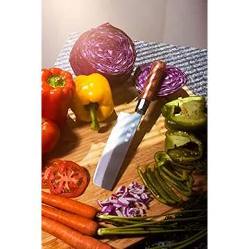 Simple Song Traditional Japanese Professional Kitchen Chef Knife Set - Premium Gyuto Santoku Nakiri Petty High Corrosion Resistance Full Tang Knife Set