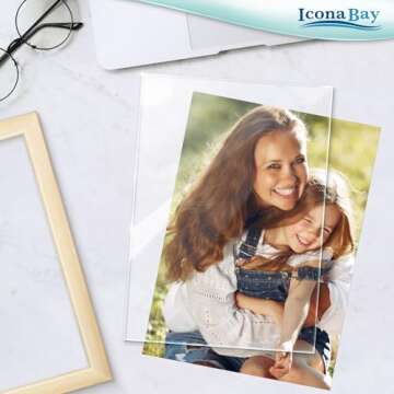 Icona Bay Heat Strengthened Glass Replacement for Picture Frame, Shatter Free Frame Replacement Glass, Scratch Proof Frame Glass (Clear, 11x14 Inch), Semi Tempered Glass Cover Sheet
