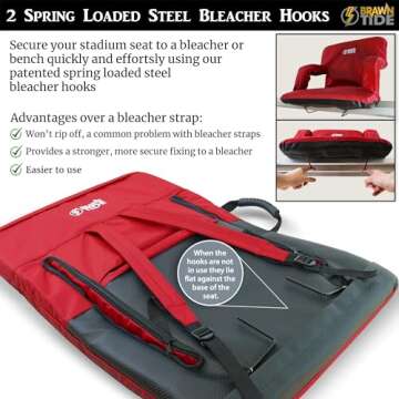 BRAWNTIDE Wide Stadium Seat - Comfort & Style for All