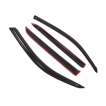 Car Window Rain Guards for 2001-2007 Toyota Sequoia | Dark Smoke Visors for Style and Protection