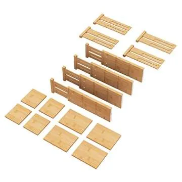 Vriccc Adjustable Bamboo Drawer Organizers for All