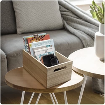 Stylish Sorbus Wooden Storage Bins - 3-Piece Set