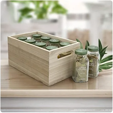 Stylish Sorbus Wooden Storage Bins - 3-Piece Set