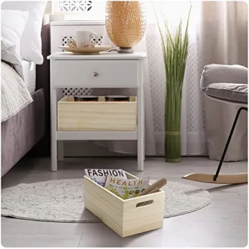 Stylish Sorbus Wooden Storage Bins - 3-Piece Set