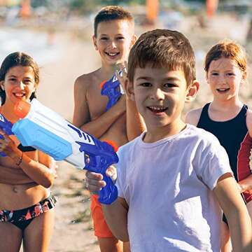 Water Gun for Kids and Adults(Set Includes 2 Guns) Long Shooting(Up to 30 feet) Squirt Guns with Big Water Reservour(1200 CC) (White)