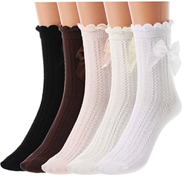 Zeelina Lace Ruffle Frilly Socks for Women and Girls