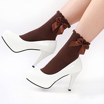 Zeelina Lace Ruffle Frilly Socks for Women and Girls