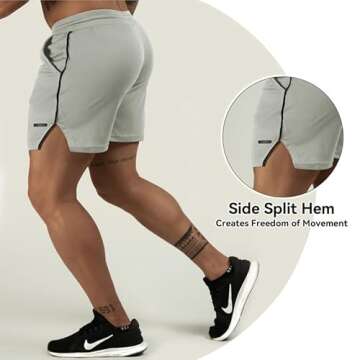 TEZO Lightweight 5" Gym Shorts for Men – Quick Dry Activewear