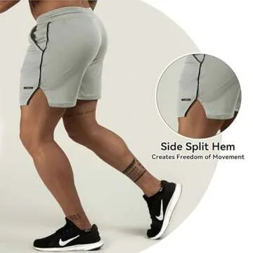 TEZO Lightweight 5" Gym Shorts for Men – Quick Dry Activewear