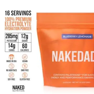Nakedade Blueberry Lemonade - Clean Electrolyte Sports Powder