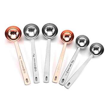 Coffee Scoops, 1 PC 15 ML (1 TPSP) 304 Stainless Steel Coffee Spoons 1 Tablespoon Long Handle Measuring tablespoon Fits Coffee Container for Ground Coffee, Coffee Brewing, Milk Brewin (5.7inches)