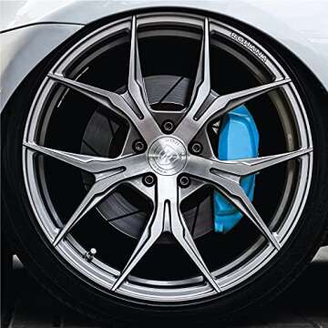 ERA Paints Blue Brake Caliper Paint With Omni-Curing Catalyst Technology - 2K Aerosol Glossy Finish High Temp Resistance And Extreme Durability Against Color Fade And Chemicals Like Brake Fluid