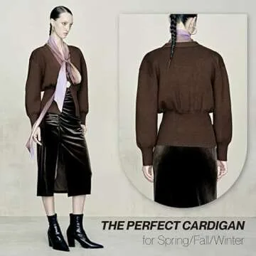 URBAN REVIVO Leaf Gold Button Cardigan for Women