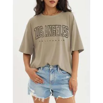 ATHMILE Oversized Women's T-Shirts for Summer Style