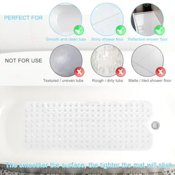 Eco-Friendly Non-Slip Baby Bath Mat with 200 Suction Cups