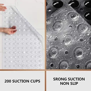 Eco-Friendly Non-Slip Baby Bath Mat with 200 Suction Cups