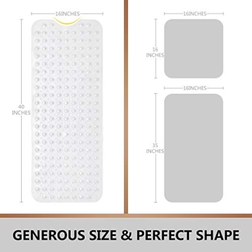 Eco-Friendly Non-Slip Baby Bath Mat with 200 Suction Cups