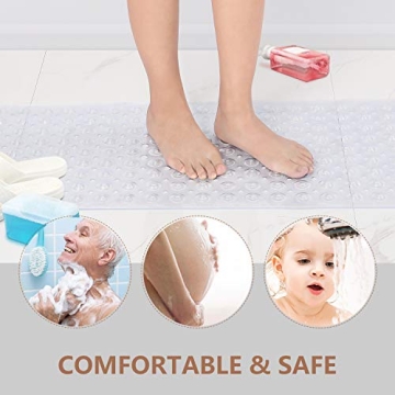Eco-Friendly Non-Slip Baby Bath Mat with 200 Suction Cups