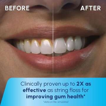 Waterpik Cordless Pearl Rechargeable Portable Water Flosser for Teeth, Gums, Braces Care and Travel with 4 Flossing Tips - ADA Accepted, WF-13 Black, Packaging May Vary