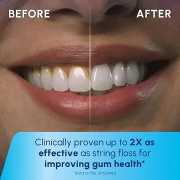 Waterpik Cordless Pearl Rechargeable Portable Water Flosser for Teeth, Gums, Braces Care and Travel with 4 Flossing Tips - ADA Accepted, WF-13 Black, Packaging May Vary