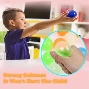 Glorbs - Glorbs Balls, 12 Pack Glorbs Sticky Balls for Ceiling & Wall, Glow in The Dark Sticky Stress Balls (12 Pack)