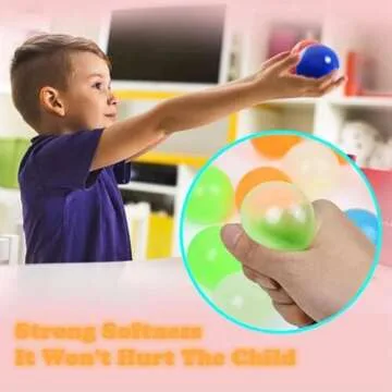 Glorbs - Glorbs Balls, 12 Pack Glorbs Sticky Balls for Ceiling & Wall, Glow in The Dark Sticky Stress Balls (12 Pack)