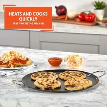 IMUSA 13.5in Carbon Steel Nonstick Comal for Versatile Cooking