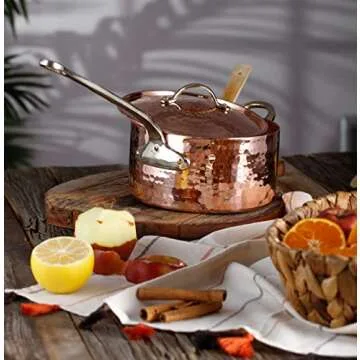 Handmade 1.7 Quart Copper Sugar Sauce Pan for Cooking