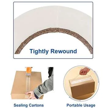 PROMAXCO Heavy Duty Packing Tape 6 Rolls, Total 390Y, Clear, 2.8 mil, 1.88 inch x 65 Yards, Ultra Strong, Refill for Packaging and Shipping