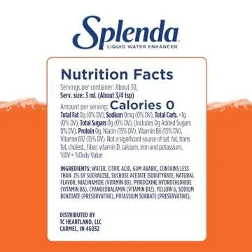 Splenda Mandarin Orange Water Enhancer, Zero Calorie Delight