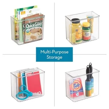 iDesign AFFIXX Wall Mount Organizer Plastic Storage Solutions